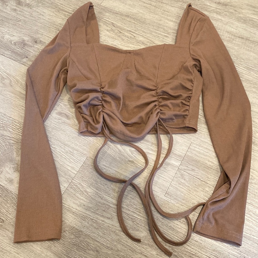 Brown crop top